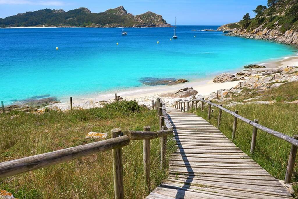Apartamento Primera línea de playa Rías Baixas, Moaña Exterior foto